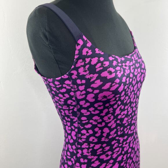 LULULEMON  Purple Cheetah Animal Print BARRE NONE Tank Top Size 6 RARE - Picture 4 of 7